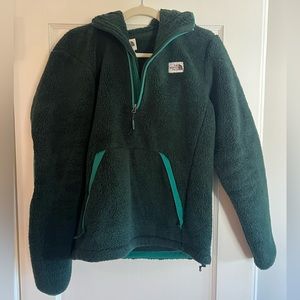 NORTHFACE Hooded Pullover Green Size Small